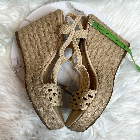 GUC Steve Madden Cream/Off White Crochet Boho Wedge Heels, 9.5M - Picture 11 of 14